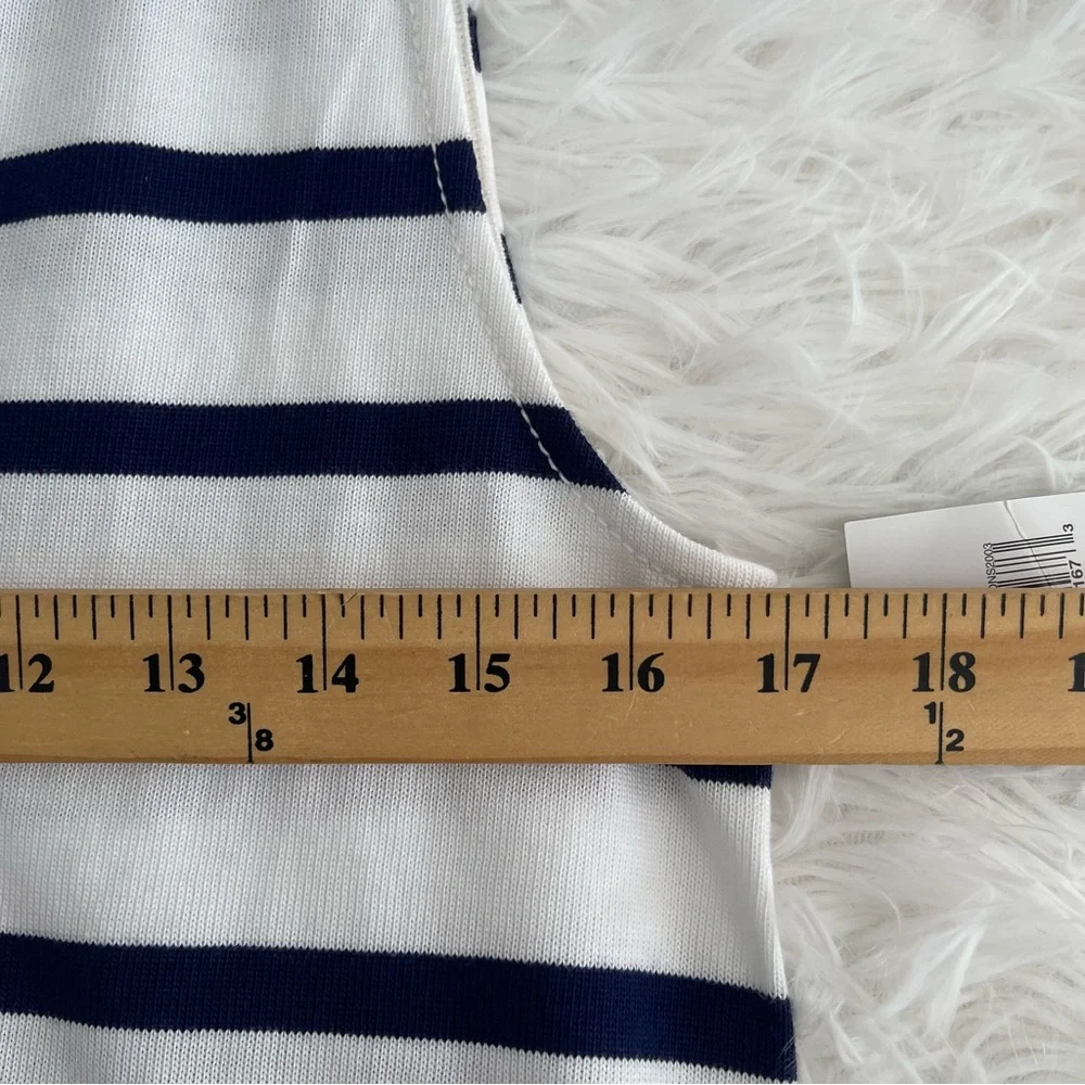 KATE SPADE Womens Tropez Dress Size Medium Blue White Striped Nautical Beach